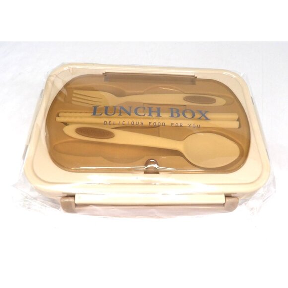 Bento Other - Lunch Box Bento W/Cutlery, 3 Compartment, Microwavable, Leak-Proof NEW